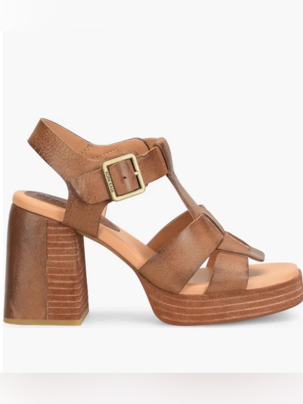 LIKE NEW Kork-Ease Macey Ankle Strap Sandal Leather Size 8 - Picture 4 of 13